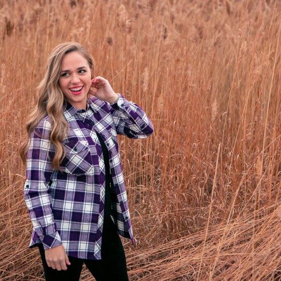 Ladies Legendary Tunic Button Front Flannel - Picture 1 of 1